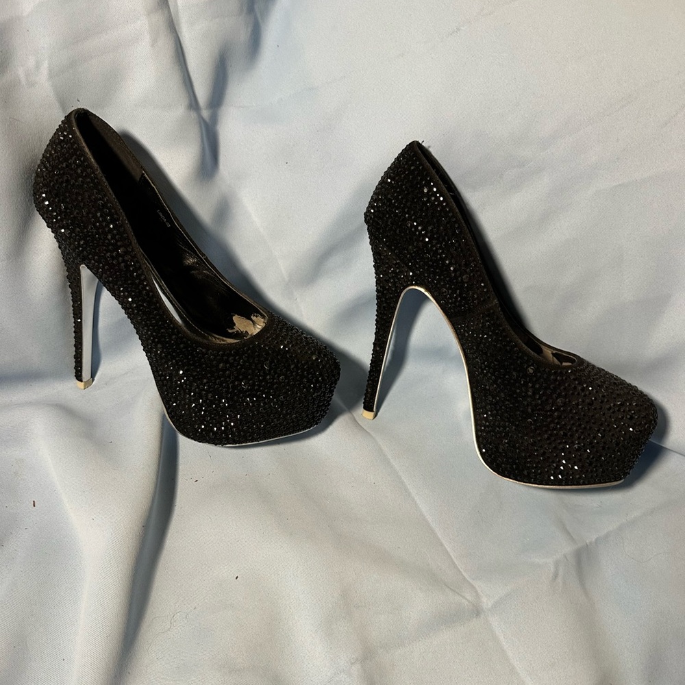 Mascotte Rhinestone Platform Pump Heels